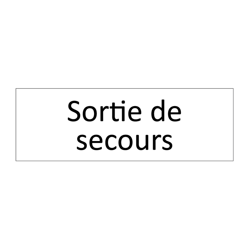 Sortie de secours