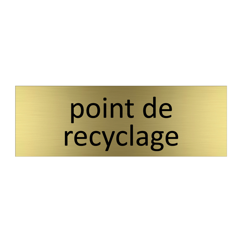 point de recyclage