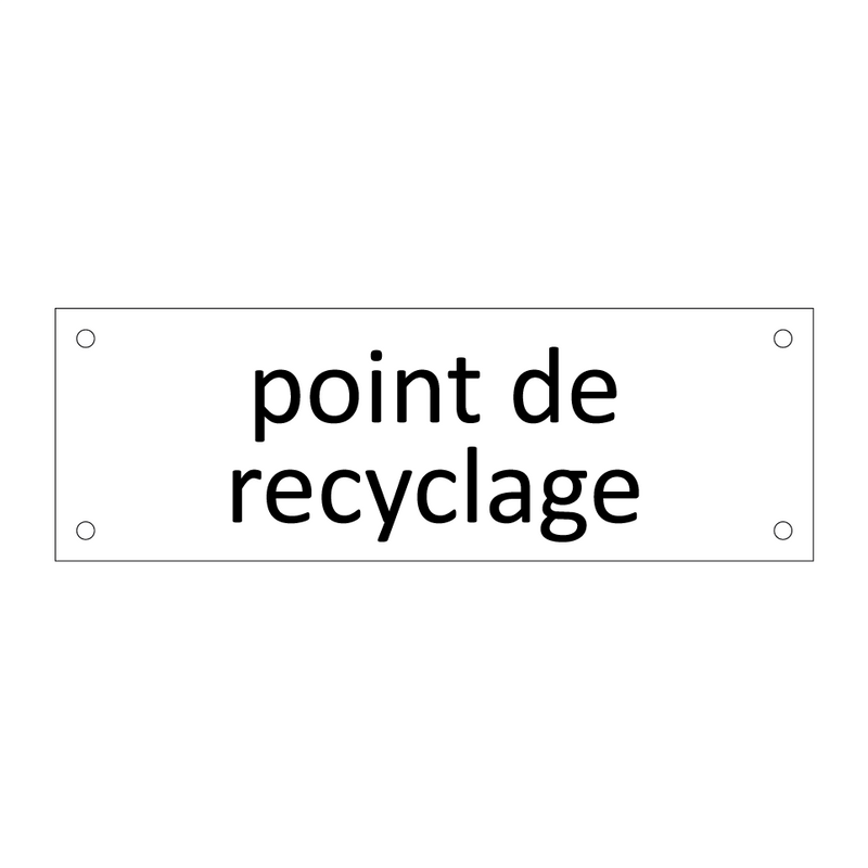 point de recyclage