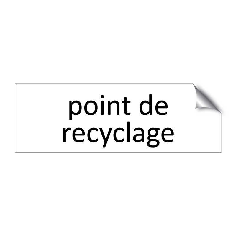 point de recyclage