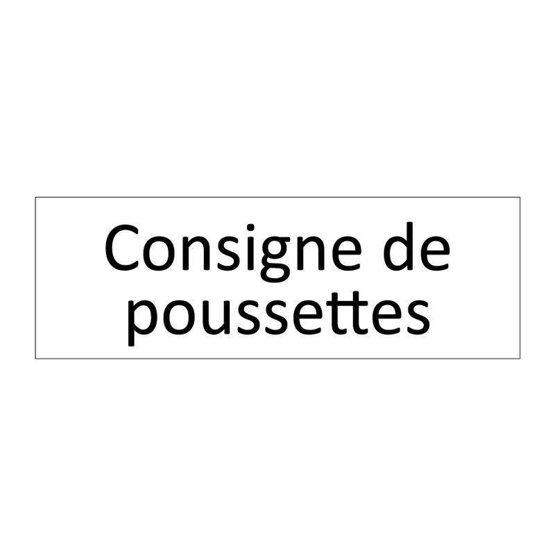 Consigne de poussettes