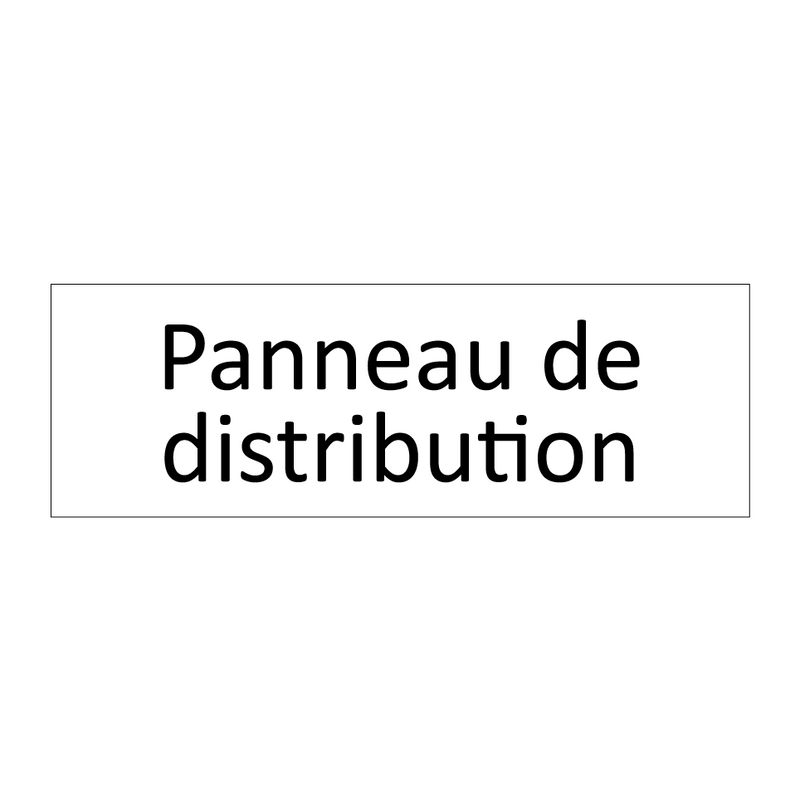 Panneau de distribution