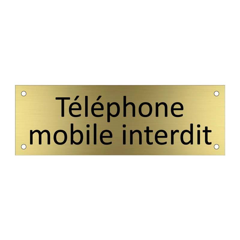 Téléphone mobile interdit