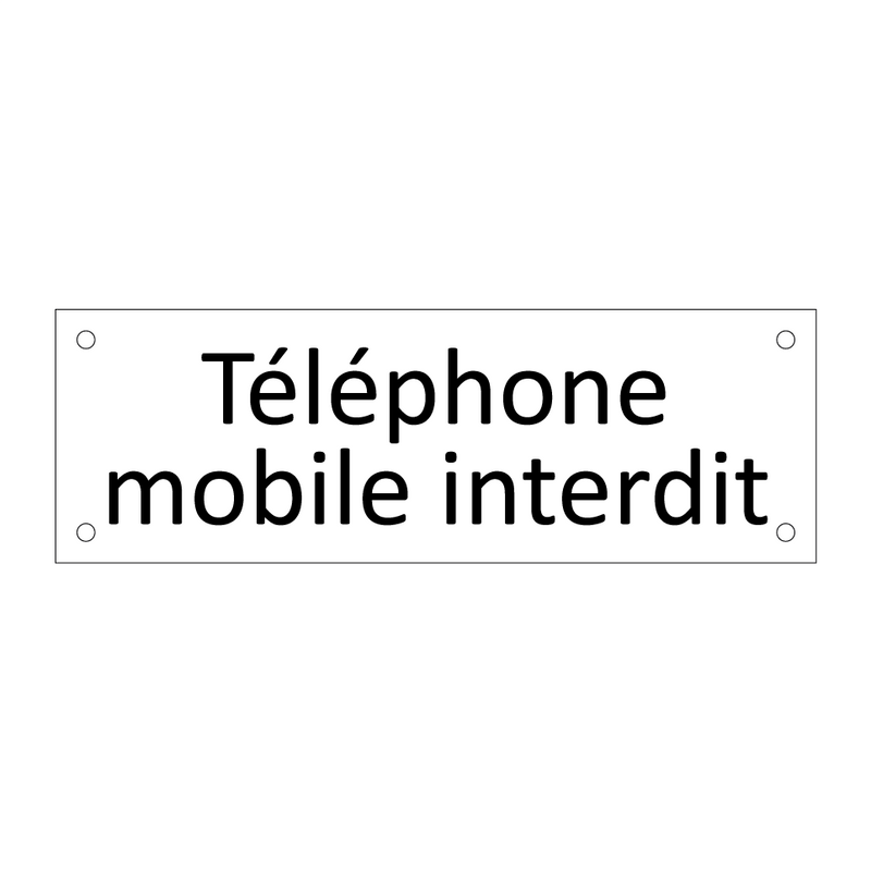 Téléphone mobile interdit