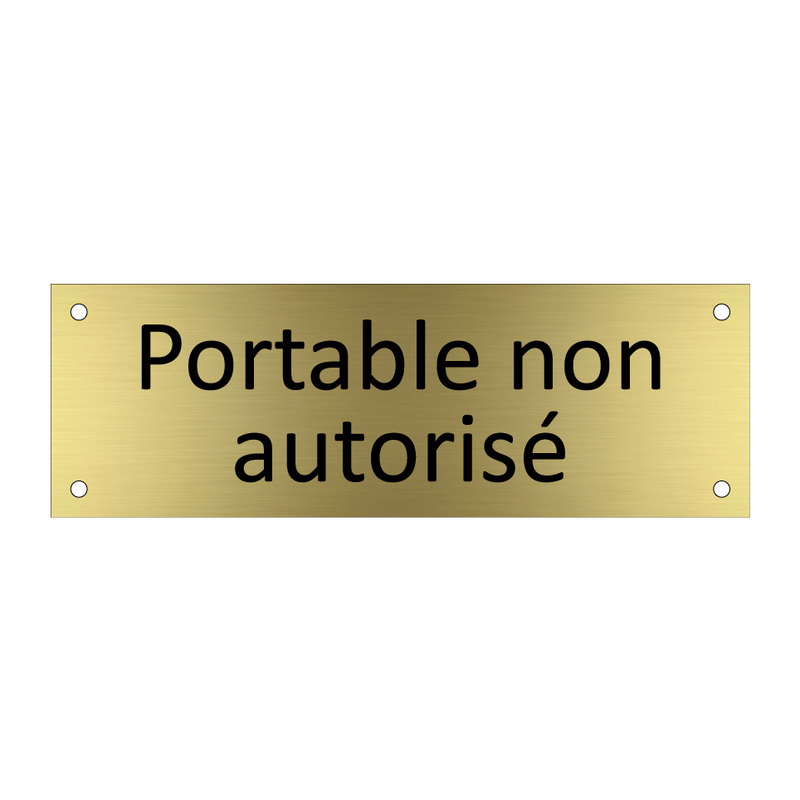 Portable non autorisé