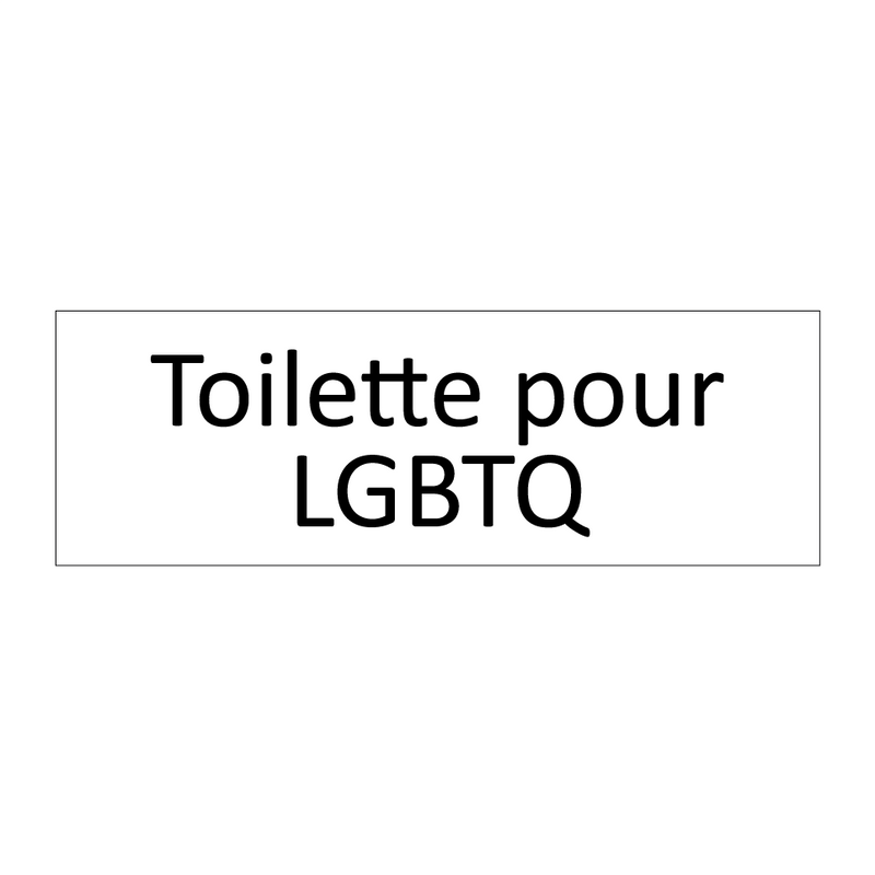 Toilette pour LGBTQ