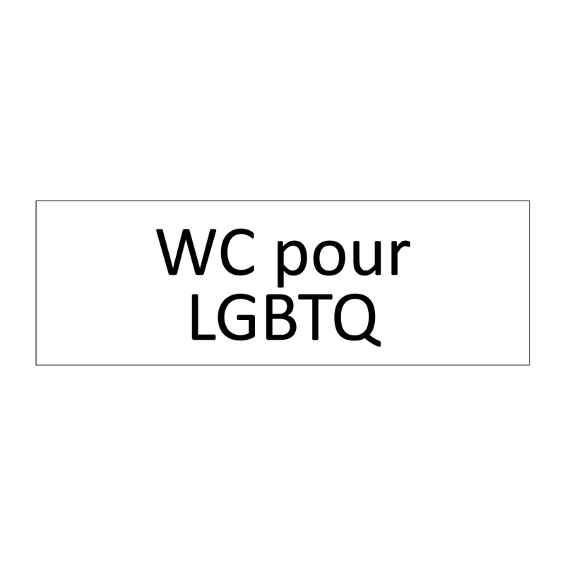 WC pour LGBTQ