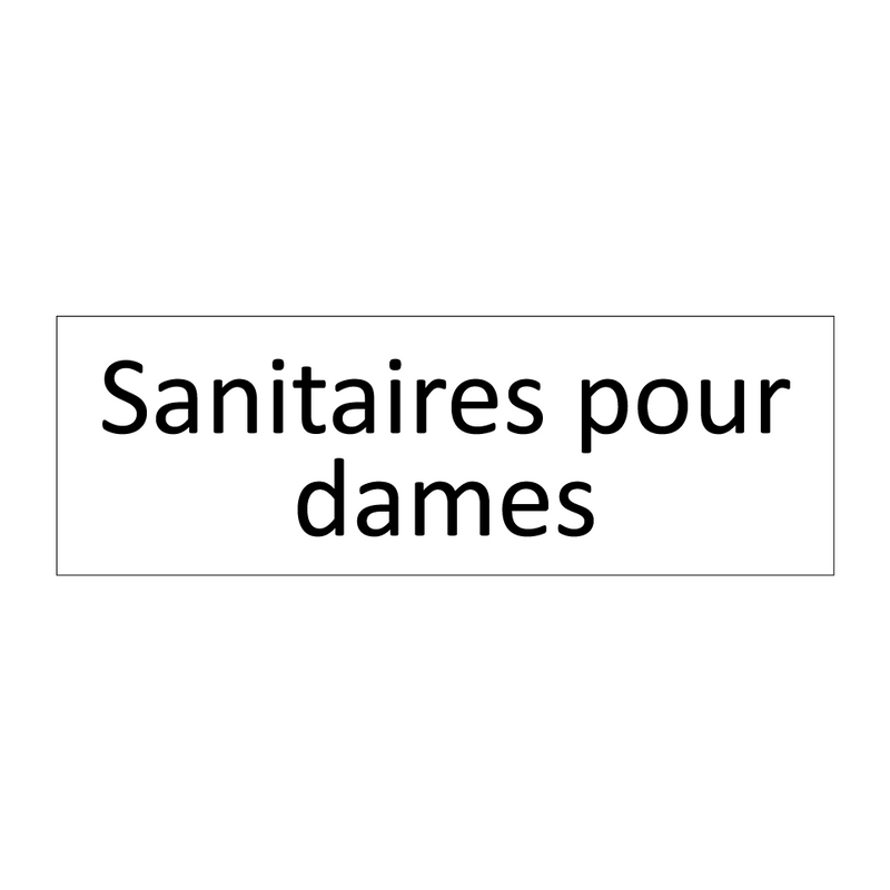 Sanitaires pour dames