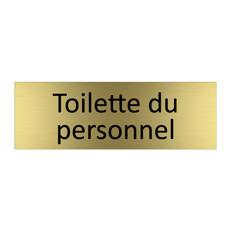 Toilette du personnel