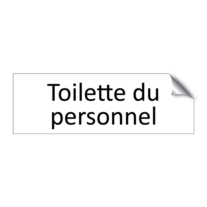 Toilette du personnel