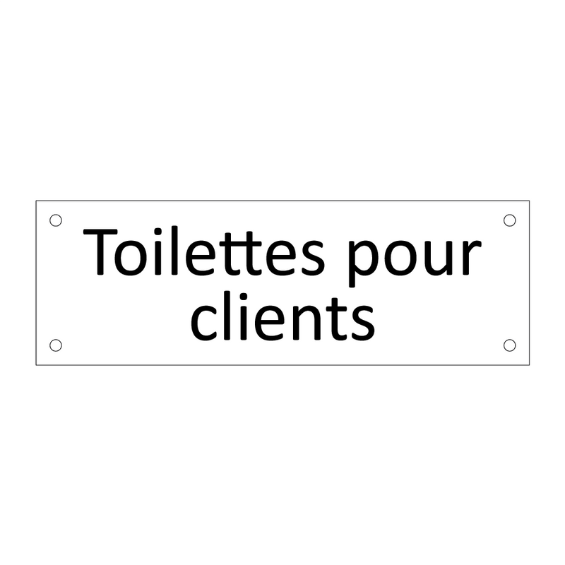 Toilettes pour clients