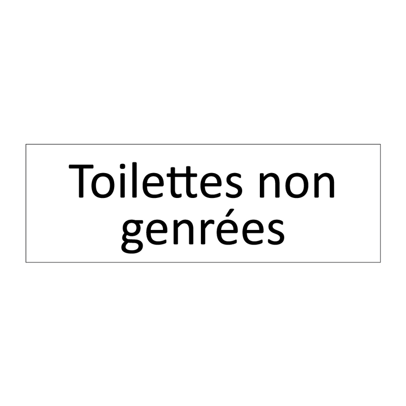 Toilettes non genrées