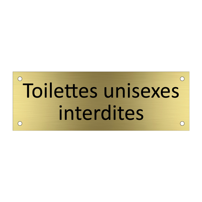 Toilettes unisexes interdites