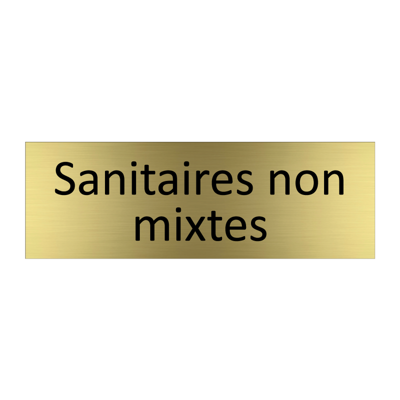 Sanitaires non mixtes