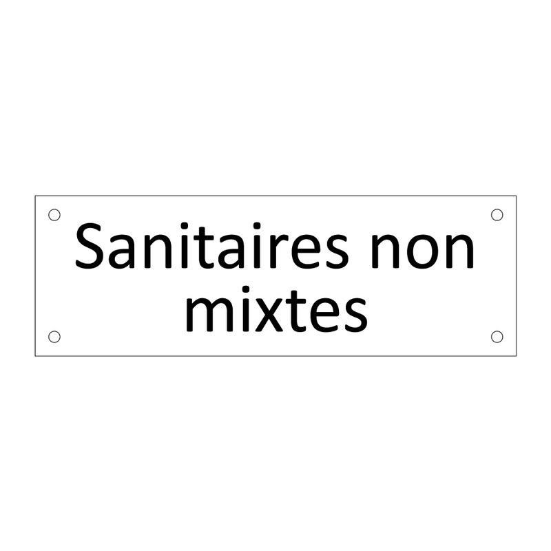 Sanitaires non mixtes