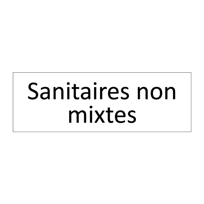 Sanitaires non mixtes