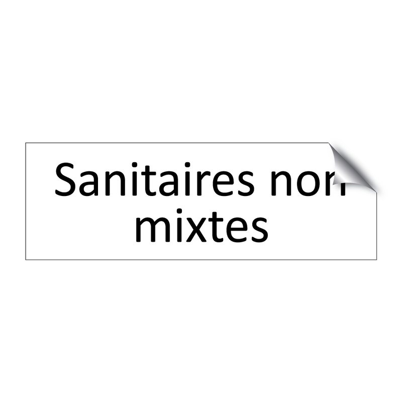 Sanitaires non mixtes