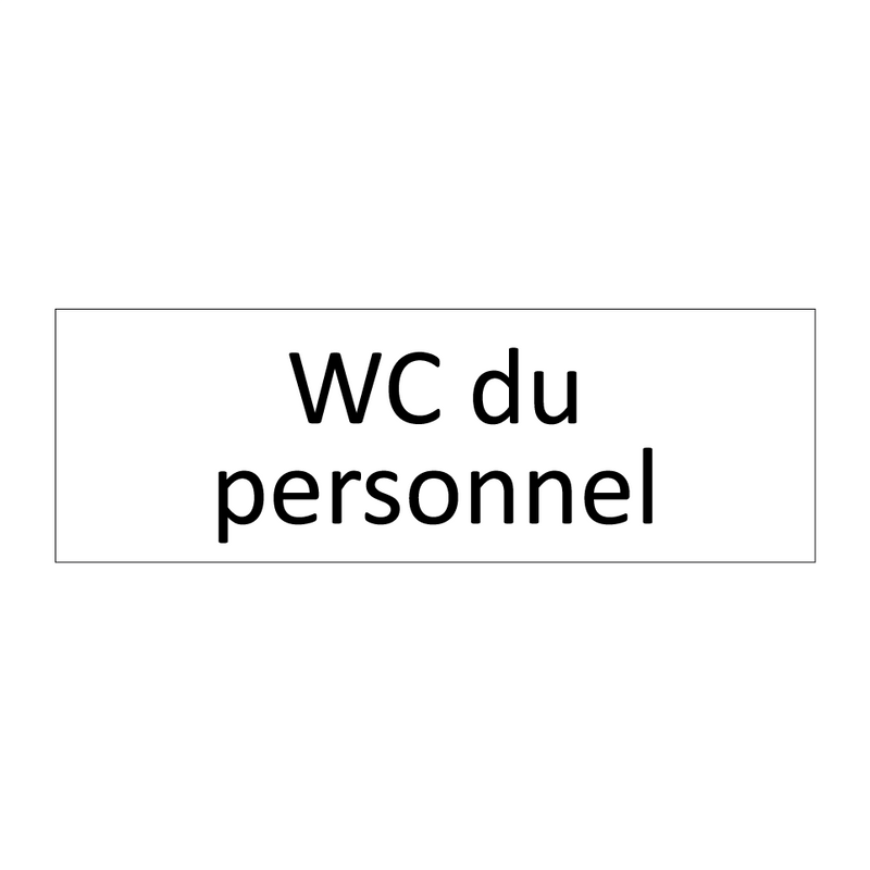 WC du personnel