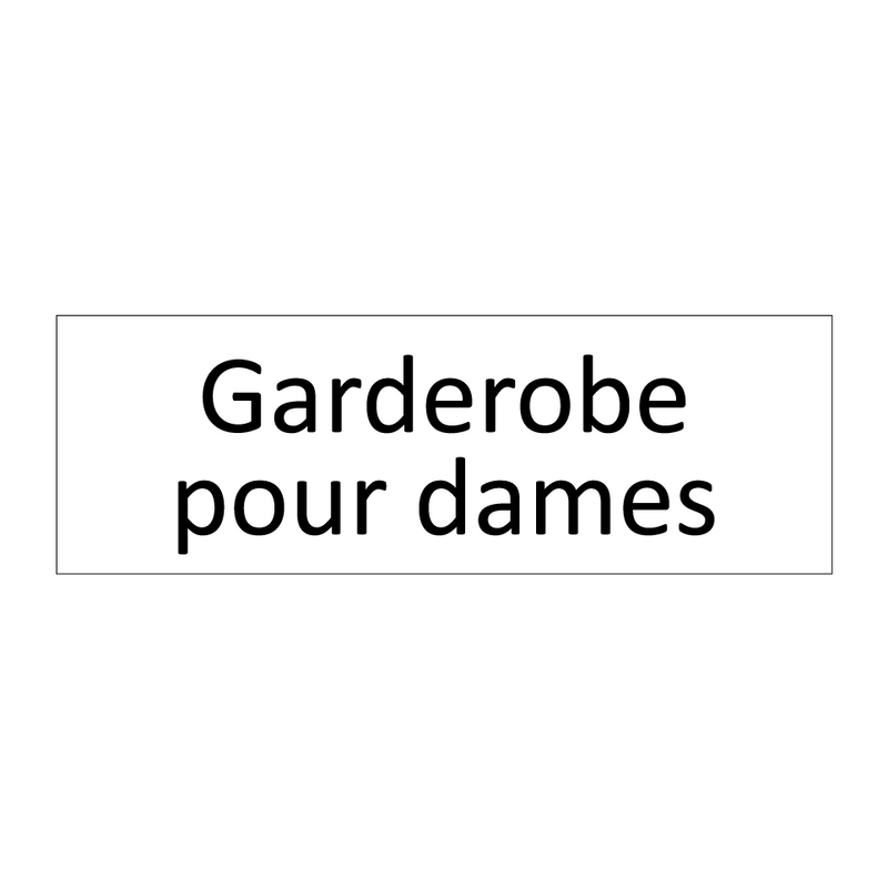 Garderobe pour dames