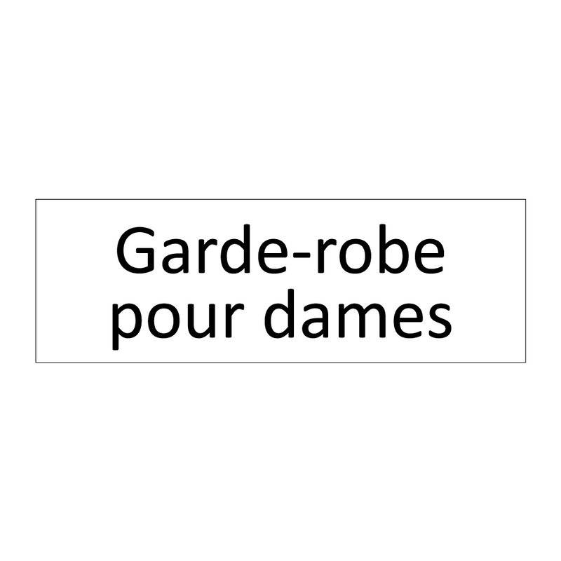 Garde-robe pour dames