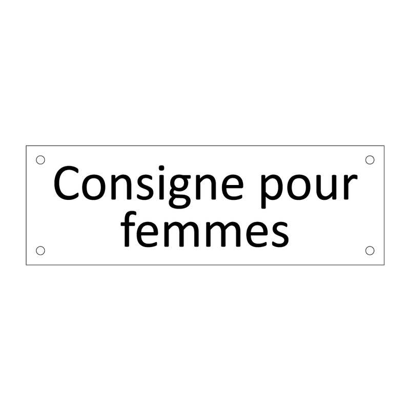 Consigne pour femmes