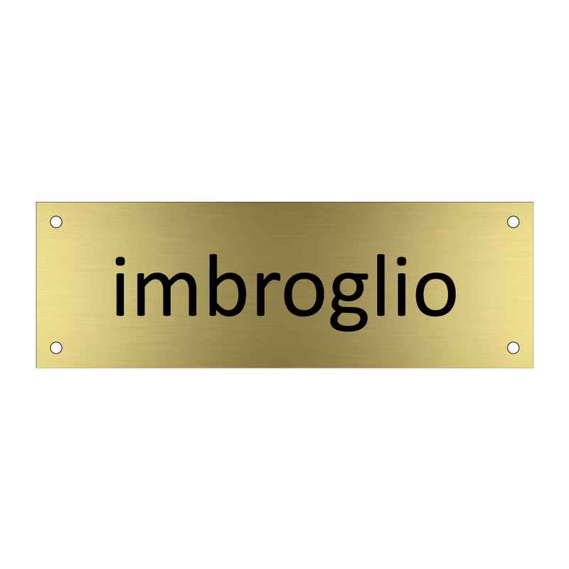 imbroglio & imbroglio & imbroglio