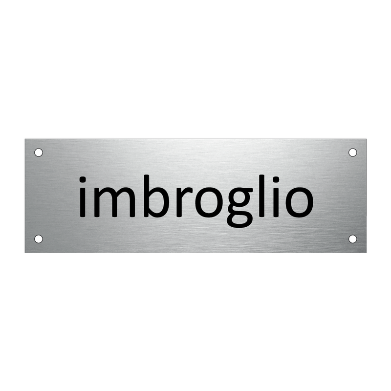 imbroglio & imbroglio & imbroglio