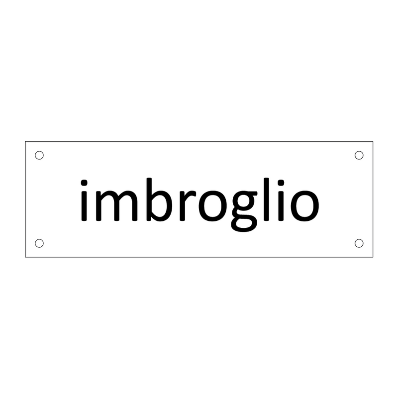 imbroglio & imbroglio & imbroglio