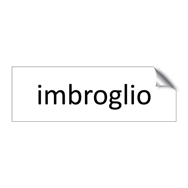 imbroglio & imbroglio & imbroglio