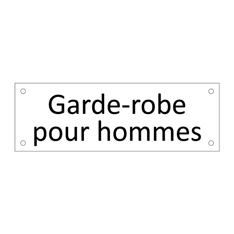 Garde-robe pour hommes