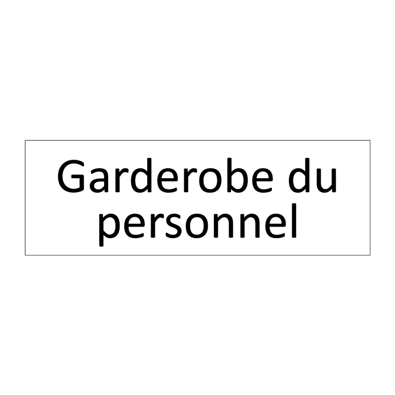 Garderobe du personnel