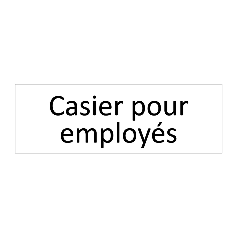 Casier pour employés