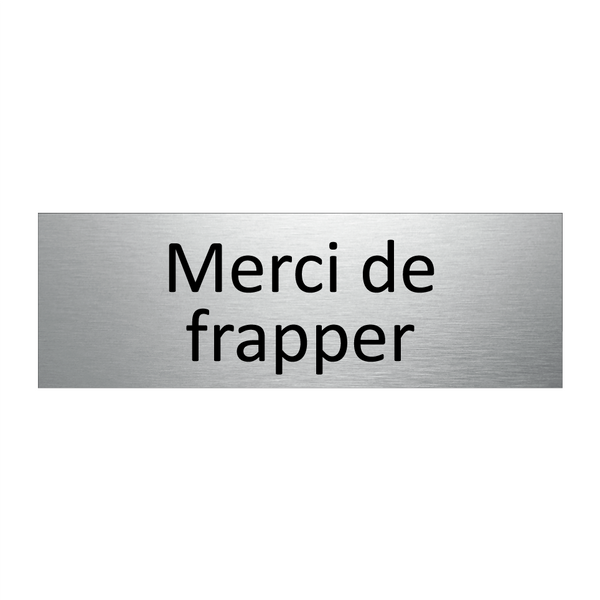 Merci de frapper