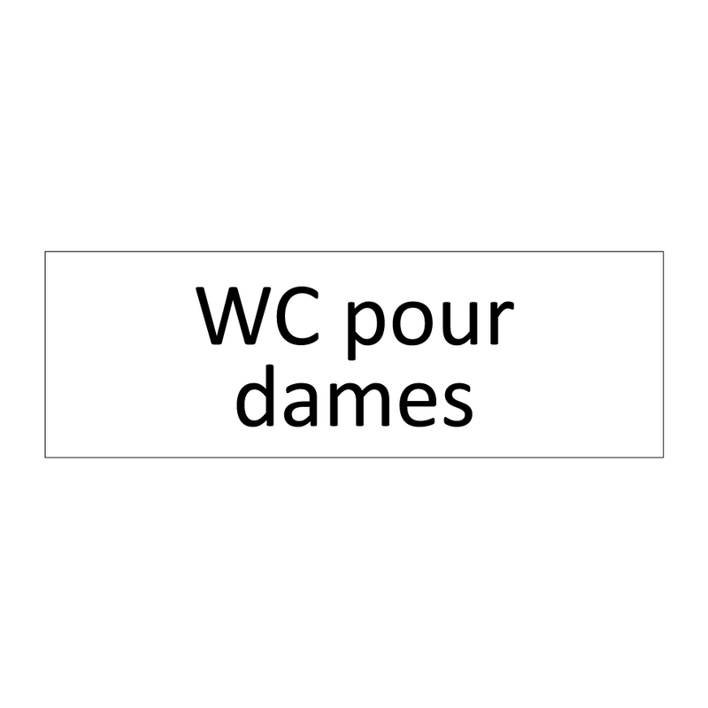 WC pour dames