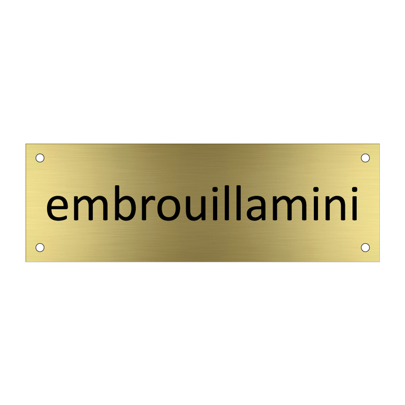 embrouillamini & embrouillamini & embrouillamini