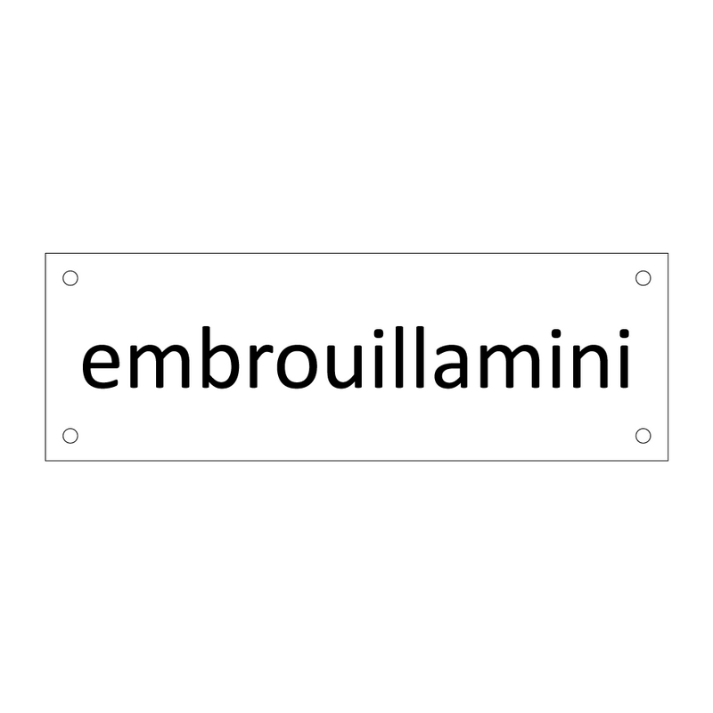 embrouillamini & embrouillamini & embrouillamini