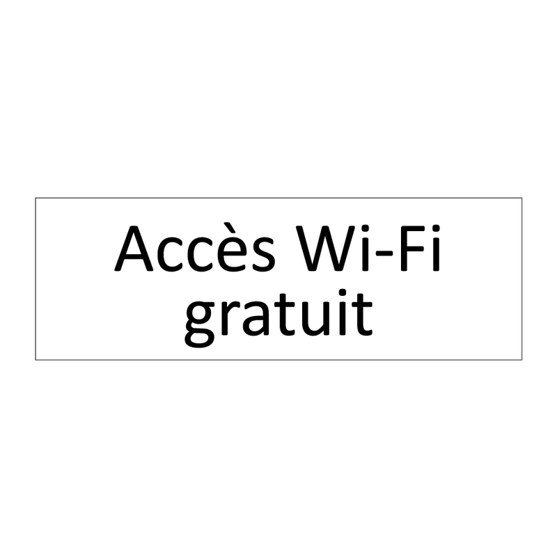 Accès Wi-Fi gratuit