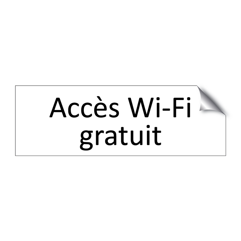 Accès Wi-Fi gratuit