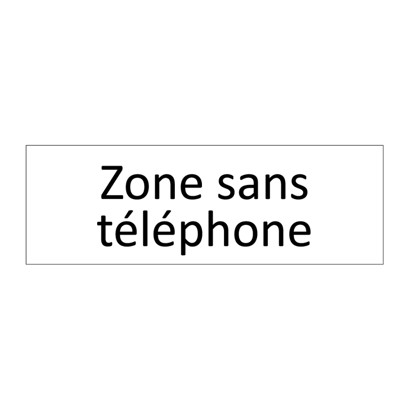 Zone sans téléphone