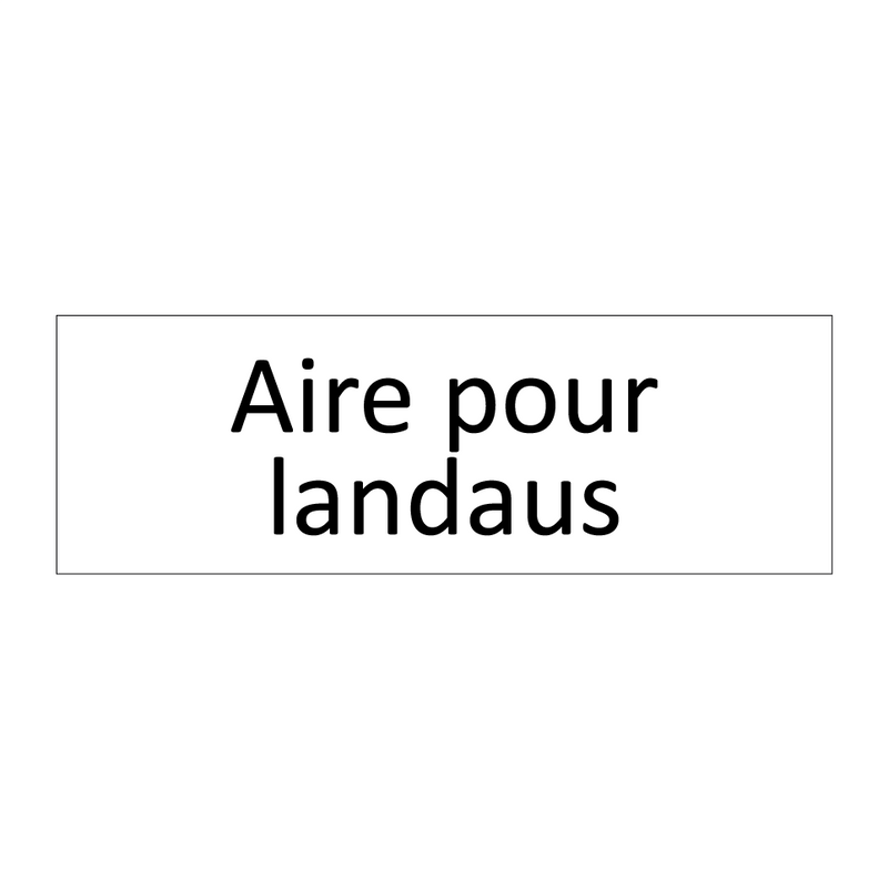 Aire pour landaus