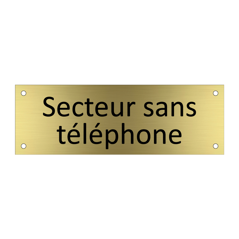 Secteur sans téléphone