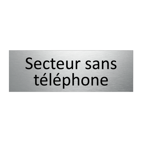 Secteur sans téléphone