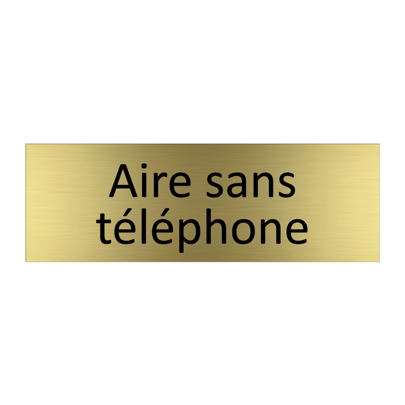 Aire sans téléphone