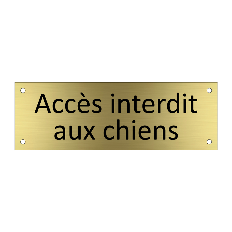 Accès interdit aux chiens