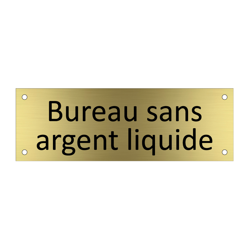 Bureau sans argent liquide