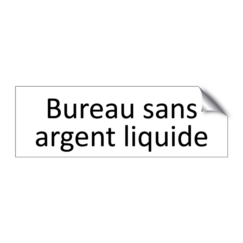 Bureau sans argent liquide