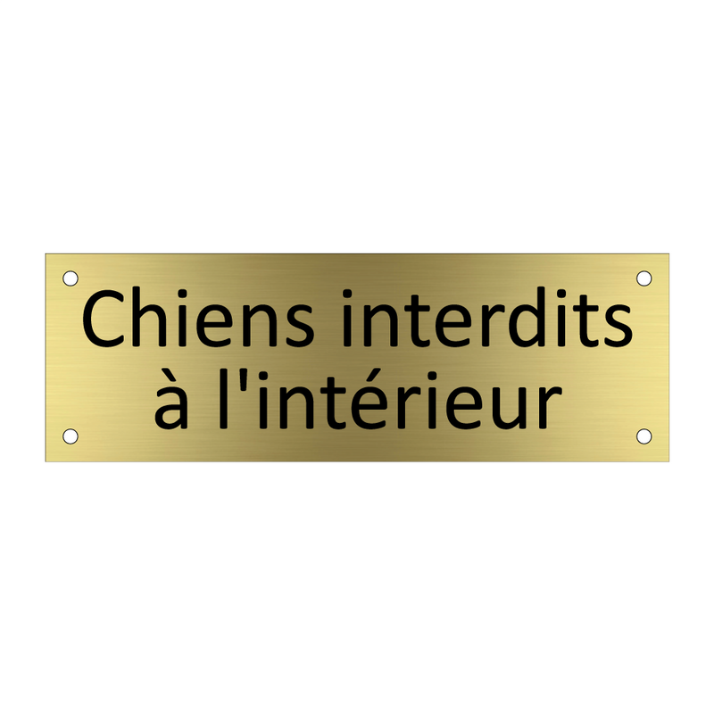 Chiens interdits à l'intérieur