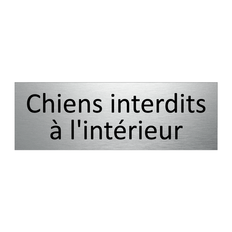 Chiens interdits à l'intérieur