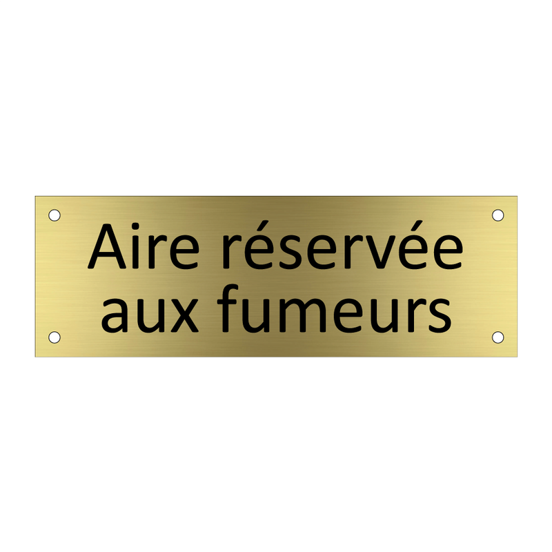 Aire réservée aux fumeurs