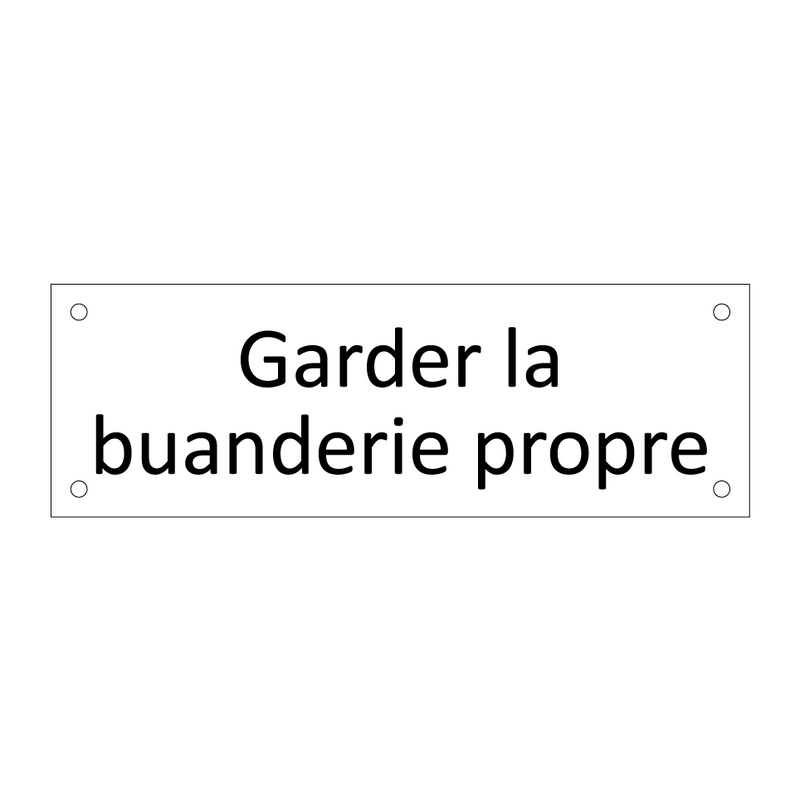 Garder la buanderie propre